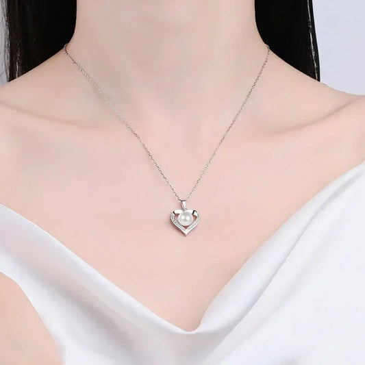 0.96CT Moissanite Heart Necklace