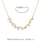 18K Gold-plated Floral White Zircon Necklace