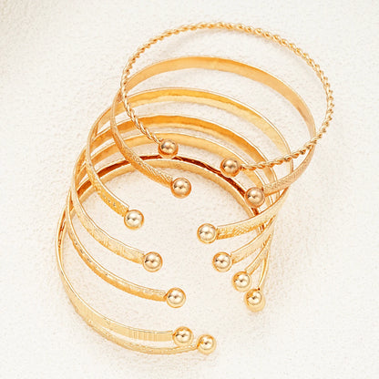 7 Piece Gold Plated Bangle Bracelet Set