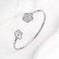 Gold Plated Clover Bangle Bracelet