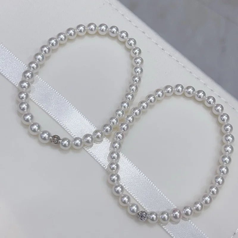 Round Pearl 18k White Gold Bracelet
